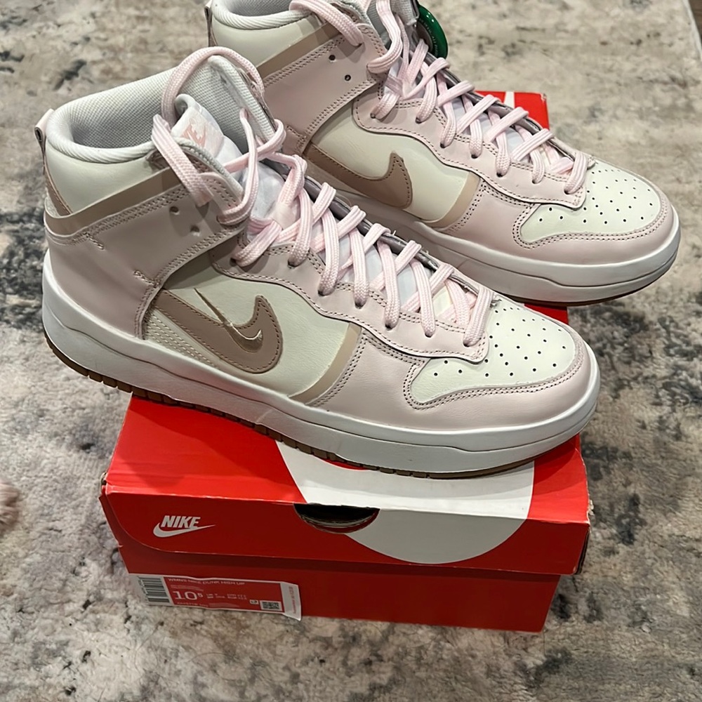 🍓🥛 Nike Dunk High strawberry milk pastel pink shoes